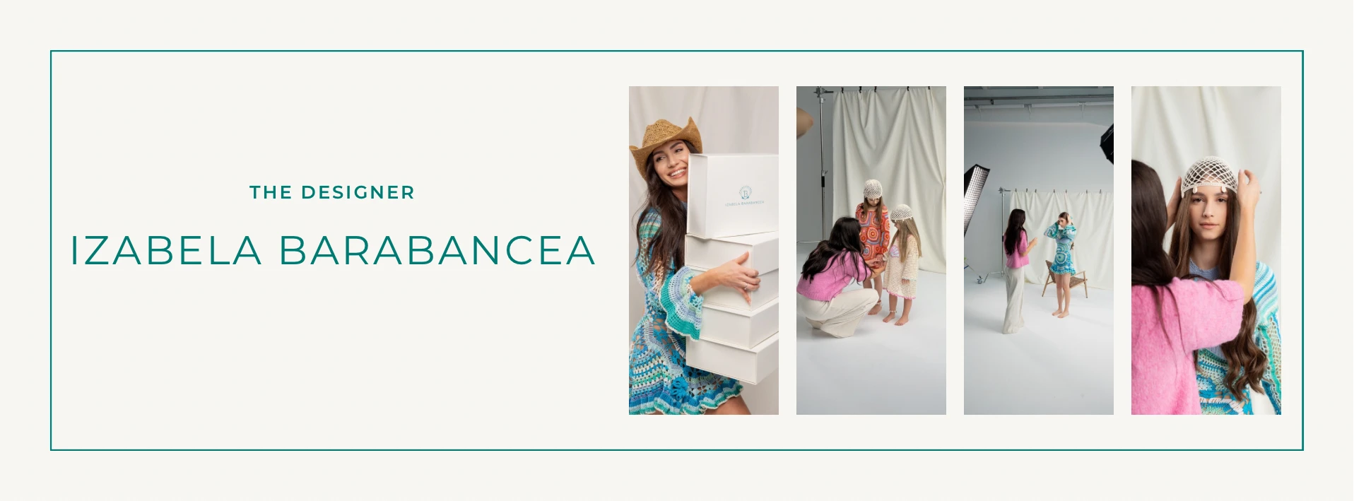 Izabela Barabancea and the atelier, from the official designer page